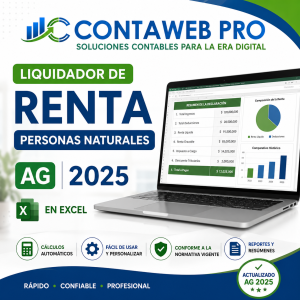 Liquidador de Renta Personas Naturales AG 2025 en Excel