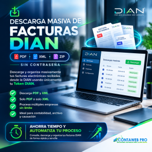 Aplicativo Descarga Masiva de Facturas DIAN | PDF, XML y ZIP