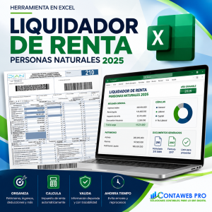 Liquidador de Renta Personas Naturales 2025 en Excel | Formulario 210 DIAN